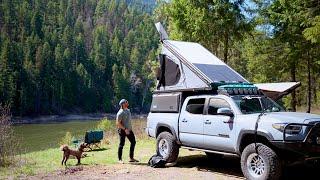 Camping along the Clark Fork River in MONTANA - Overlanding in my Tacoma
