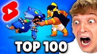 TOP 100 BRAWL STARS YOUTUBE SHORTS! 