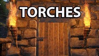 Torches in Ark Survival Evolved Standing: Torch, Hand Torch, Wall Torch