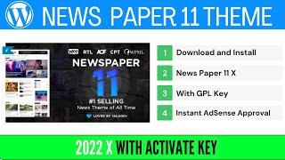 Download and Install News Paper 11x Theme With GPL key Best Theme for blog #newspaper11theme