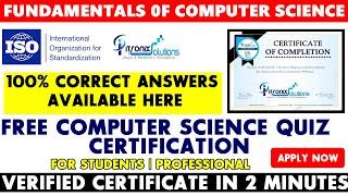 Fundamentals of Computer Science Free Certificate | Free Certification