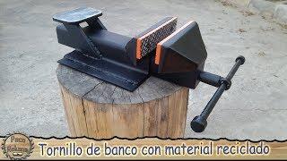 Tornillo de banco con materiales reciclados morsa para banco