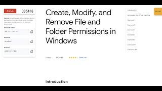 Create, Modify, and Remove File and Folder Permissions in Windows || #qwiklabs || #coursera