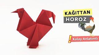 KAĞITTAN KOLAY HOROZ YAPIMI, Origami Horoz Nasıl Yapılır?