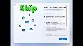 How To Skip Unlock Your Microsoft Experience ByPass Microsoft Account Windows 11