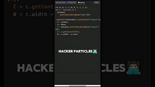 HACKER PARTICLES | HTML CSS JAVASCRIPT