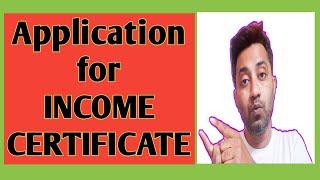 Application Letter to Issue Income Certificate | Income Certificate Application | Income Certificate