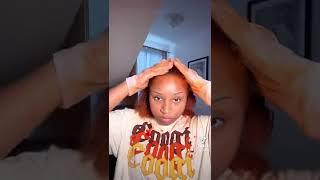 DYE MY HAIR WITH ME COPPER ORANGE AT HOME BOX DYE|MCKINLEE BROOKE #dyehair #shorts #naturalhair