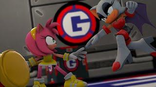 Amy Vs. Rouge Combat Training | Sonic SFM Fight Animation | 4KHD