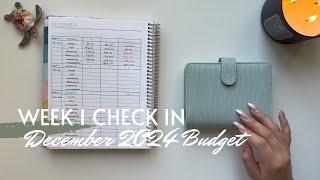 Week 1 Check In | December 2024 Budget | Inconsistent Income | College Student | 25 Year Old