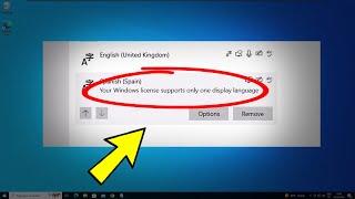 Your Windows license only supports one display language - How To Fix Can't change display language 