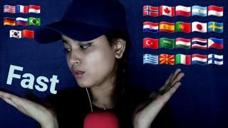 ASMR Whispering *Fast* in 35+ Different Languages