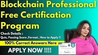 Blockchain Free Certificate | Blockchain Professional Certification Program