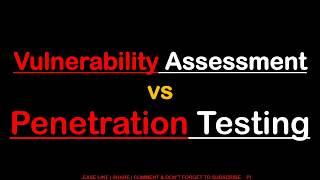 Vulnerability Assessment vs Penetration Testing || All detail in Hindi