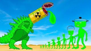 Team MONSTER RADIATION vs BOSS GODZILLA EARTH RADIATION : Monsters Ranked From Weakest To Strongest