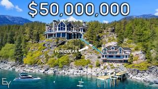 Inside a $50,000,000 Lakefront Mansion with 2 FUNICULARS in the Middle of Nature!