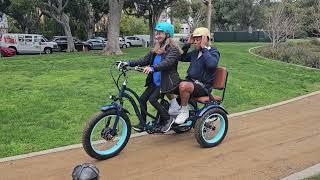 3 Wheel EBike Rickshaw Great for Seniors - Two Adults Can Go for A Ride on This Electric Trike