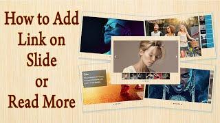 How to Add Link on Slide or Read More - Ultimate Responsive Image Slider Premium Video Tutorial