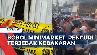 Pelaku Pencurian Minimarket di Depok Terjebak Kebakaran