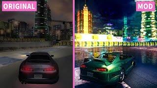 Need for Speed Underground 2 Remastered Graphics Comparison 2024 REDUX 3 MOD