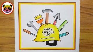 World Labour Day Drawing / World Labour Day Poster Drawing / Labour Day Drawing Easy