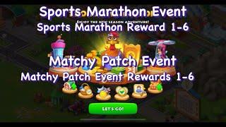 Township : Sports Marathon Event | Matchy Patch Event Levels | Matchy Patch Rewards @TownshipPro1