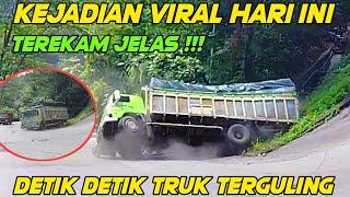 Kejadian Viral Hari Ini‼️ Terekam Jelas Detik Detik Truk Muatan Beras Terguling di Sitinjau Lauik