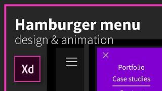 Create an animated hamburger menu in Adobe XD