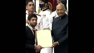 Wrestler Ravi Dahiya conferred with Major Dhyan Chand Khel Ratna Award 2021 by President #shorts