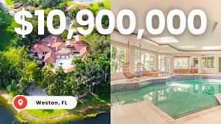 Inside the LARGEST HOME IN WESTON, FL with Indoor Pool, Art Gallery, Oval Office, Cinema, & more!