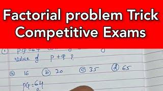 Factorial & Prime factors problem|Competitive exmas|easy trick|mahithi duniya