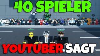 YOUTUBER SAGT mit 40 SPIERLERN LIVE!?! 8.000€ TURNIER in NOTRUF HAMBURG ROBLOX