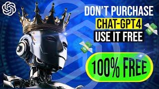 How to use Chat GPT4 for Free | Chat-GPT4 100% Free