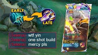 YIN NEW ONE SHOT BUILD NEW BROKEN FIRST ITEM FOR EARLY AND LATE GAME DAMAGE HACK | MLBB