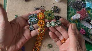 How to make your beaded granny squares bigger or smaller , & mini beaded granny square ring