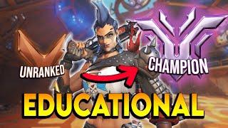 EDUCATIONAL JunkerQueen Unranked to CHAMPION | (JQ ONLY GAMEPLAY) | Overwatch 2