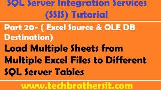 SSIS Tutorial Part 20-Load Multiple Sheets from Multiple Excel Files to Different SQL Server Tables