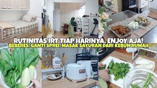 SEMANGAT PAGI! BEBERES, MASAK STOK KULKAS & SAYURAN DARI KEBUN RUMAH | RICE COOKER LOW CARBO MECOO