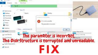 How to FIX  "The parameter is incorrect" Error on External Hard Drive. | SHUBHAM TECHNOFIRM