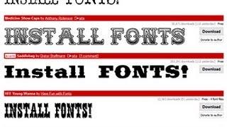 Photoshop Tutorial:  How to Install FONTS in Windows.