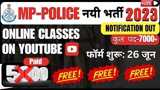 MP Police Constable Vacancy 2023 Notification OUT: 7000+ Vacancies | Online Free Classes by CODEASH