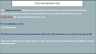 71   Explanation of gshadow file