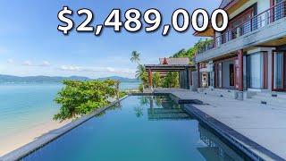 Touring a STUNNINGLY RARE Phuket BEACHFRONT LUXURY Villa