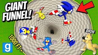 SONIC vs INFINITE FUNNEL!!  (Sanic, Mecha Sonic, Super Sonic)