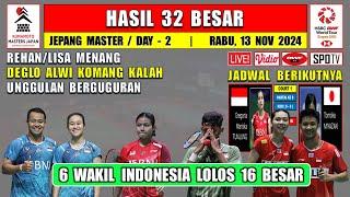 REHAN/LISA MENANG ~ Hasil 32 Besar Jepang Master 2024 Hari Ini Day 2 ~ DEGLO ALWI KOMANG KALAH