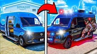 Converting Amazon Delivery Van into the BEST SWAT Car in GTA 5!