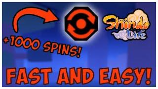 The *FASTEST* And EASIEST Way to get THOUSANDS Of Spins in Shindo Life!