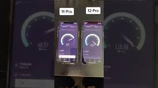 Iphone 11 pro vs 12 Pro Internet speed test