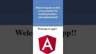 What is angular? #frontendinterview #frontenddevelopment #angular #WebDevelopment