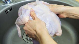 طريقتي في غسل الدجاج جيدا  و التخلص من الزفارة نهائيا و كيفية تقطيعه و حفاظ عليه في الثلاجة 